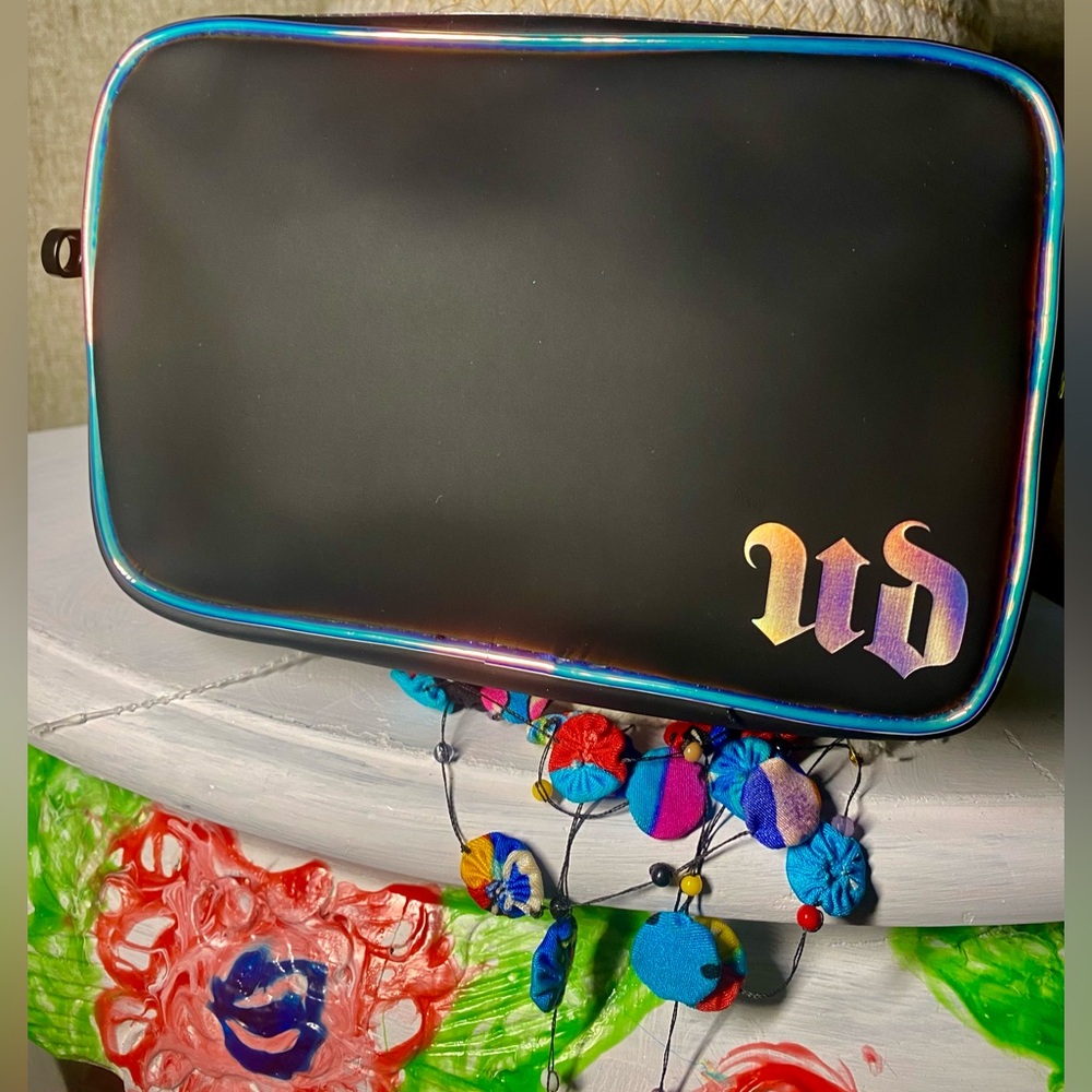 👛 URBAN DECAY UD BLACK WITH GOLD WAIST BELT BAG / PURSE HIP POUCH TRAVEL👛#UD